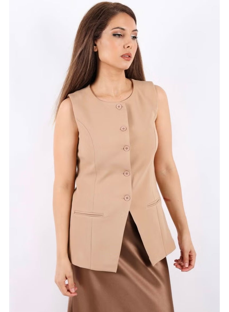 Ritnice Women's Finery Beige Vest - Image 5